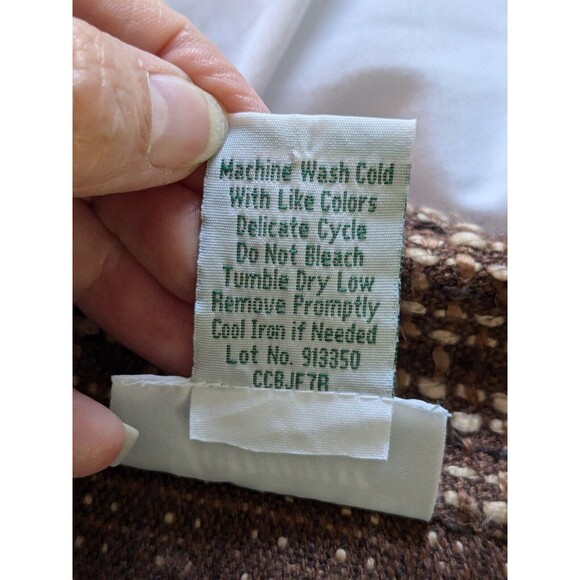 Joanna Tweed Blazer Women's M Vtg Plaid Woven Jacket Button 80s Dark Academia - Picture 7 of 12